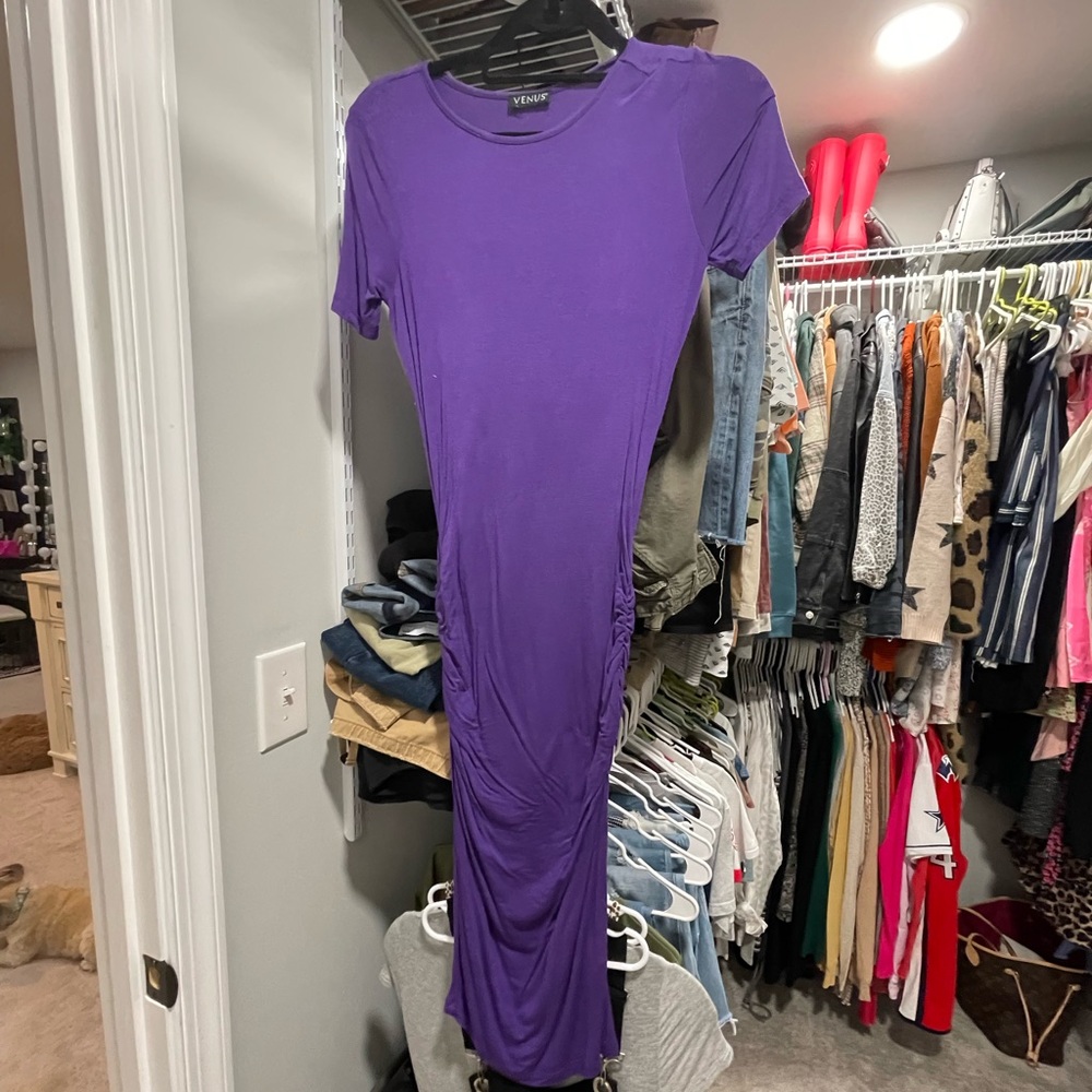 Purple fitted dress